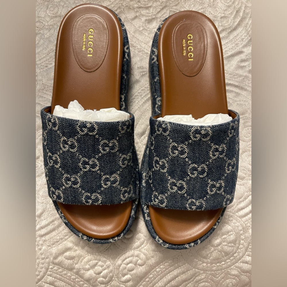 Gucci platform with box and dust bag